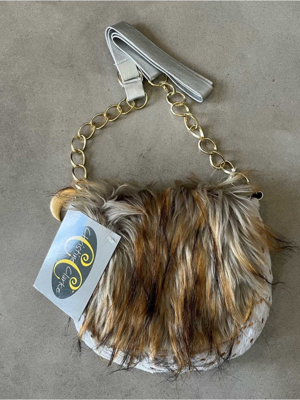 DOUGLAS Cuddle Toys Christine Clark Moonbeam Fur Crossover Bag NWT